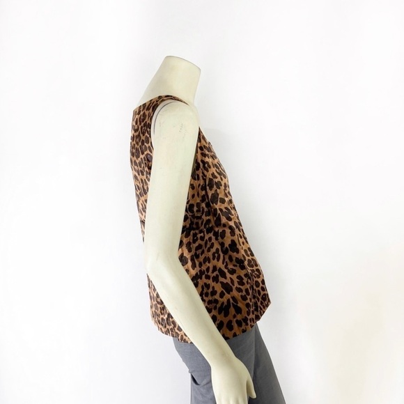 St John leopard print silk blouse tank size M - Picture 5 of 7